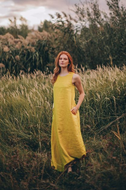 Summer Minimalist Linen Dress