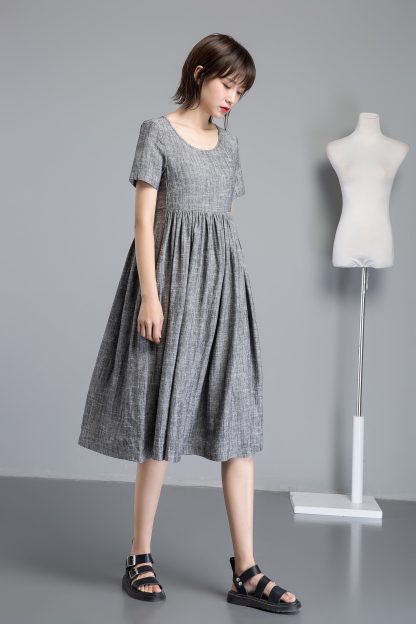 Summer Simple Linen Dress - Image 6