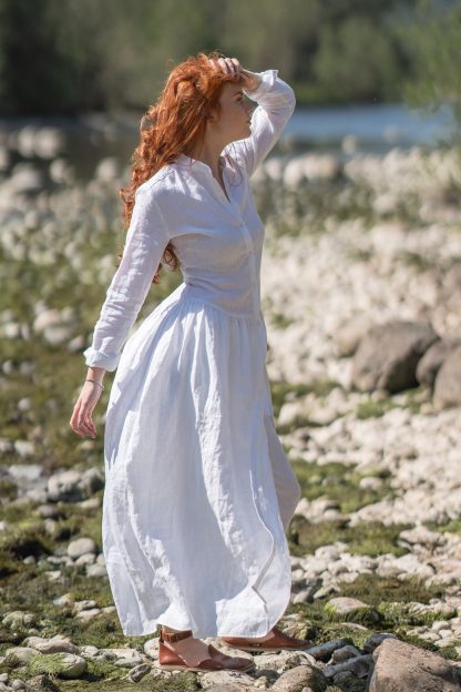 Summer long waist shirt dress - Image 4