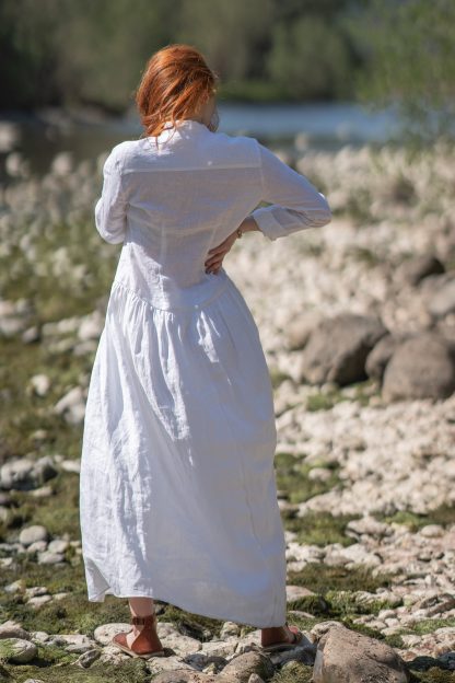 Summer long waist shirt dress - Image 2