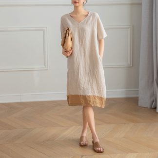 Summer midi linen dress