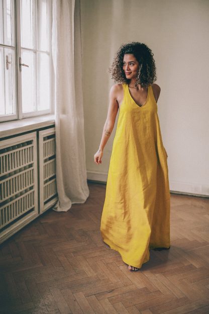 Summer mustard dress - Image 3