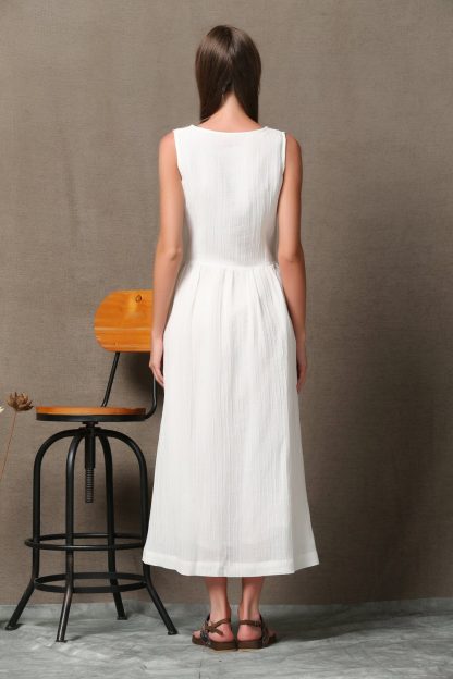 Summer white sleeveless dress - Image 6