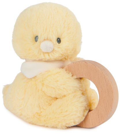 Sustainable Duck Ring Rattle Plush Toy