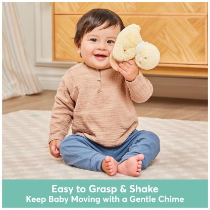 Sustainable Duck Ring Rattle Plush Toy - Image 4