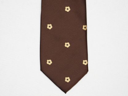 Brown and Gold Floral Tie - Image 4