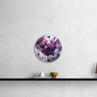 Tempered glass wall clock
