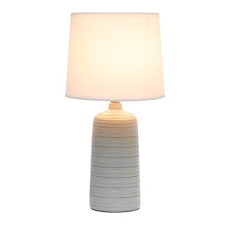 Textured Linear Ceramic Table Lamp