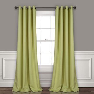 Thermal Insulated Grommet Sage Blackout Curtains