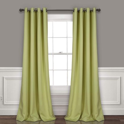 Thermal Insulated Grommet Sage Blackout Curtains