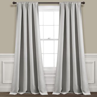 Thermal insulation blackout window light grey curtain