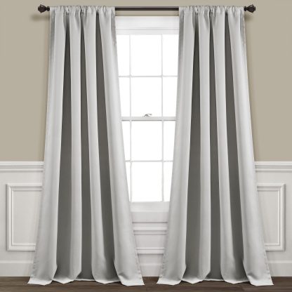 Thermal insulation blackout window light grey curtain