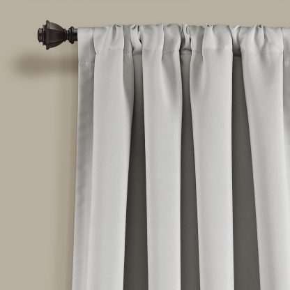Thermal insulation blackout window light grey curtain - Image 3