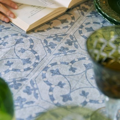 Traditional design bohemian blue tablecloth - Image 5