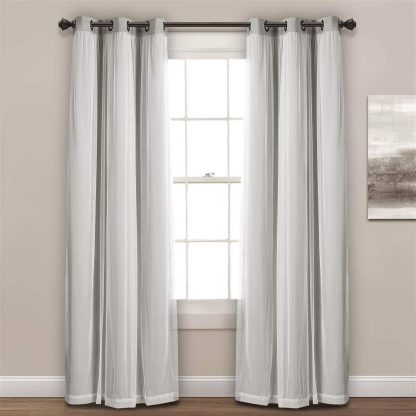 Tulle Grommet Light Grey Curtain - Image 2