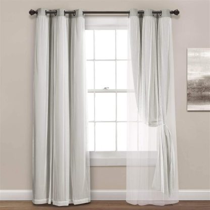Tulle Grommet Light Grey Curtain - Image 3