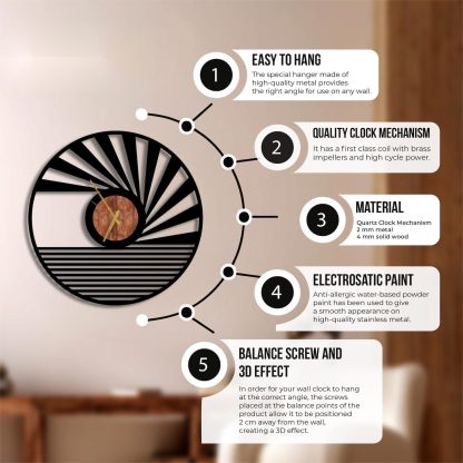 Unique geometric wall clock - Image 2