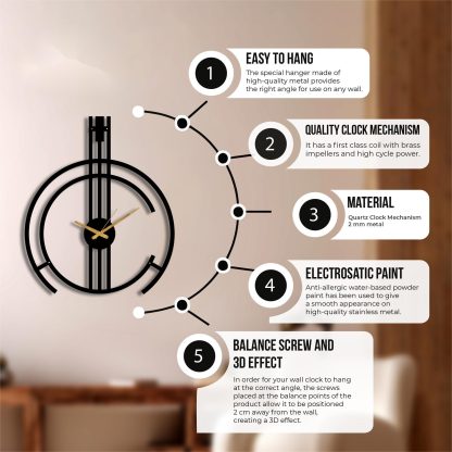 Kitchen Metal Wall Clock - Image 5