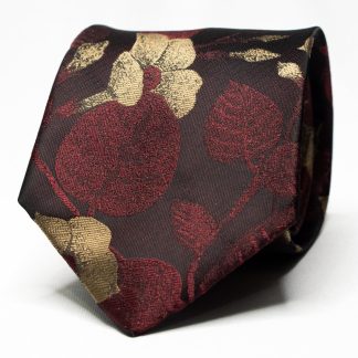 Gold flower suit tie