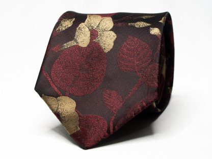 Gold flower suit tie