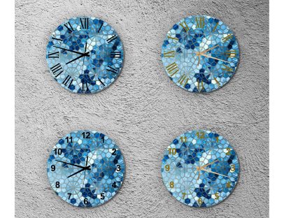 Vibrant blue wall clock - Image 3