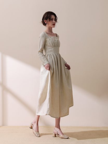 Vintage Linen Dress - Image 4