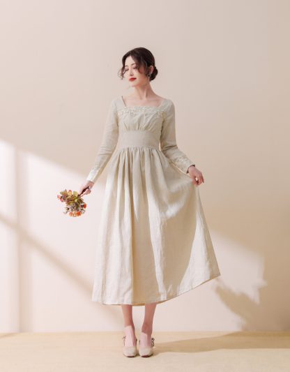 Vintage Linen Dress - Image 3