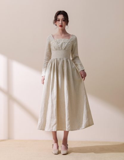 Vintage Linen Dress - Image 2