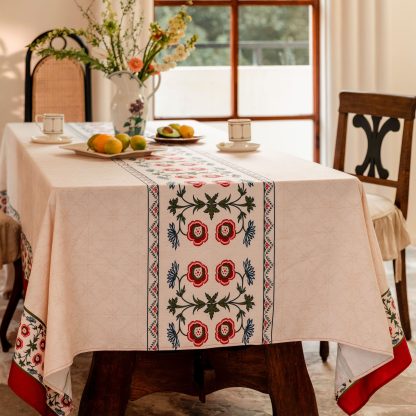 Vintage floral elegant rectangular tablecloth - Image 6