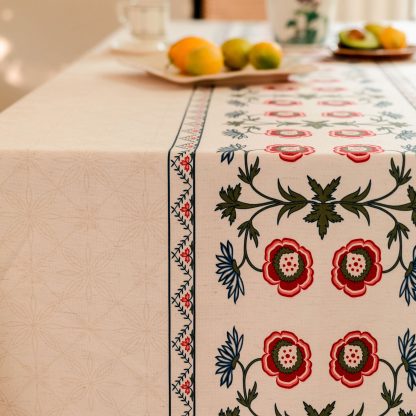 Vintage floral elegant rectangular tablecloth - Image 7