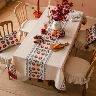 Vintage floral elegant rectangular tablecloth