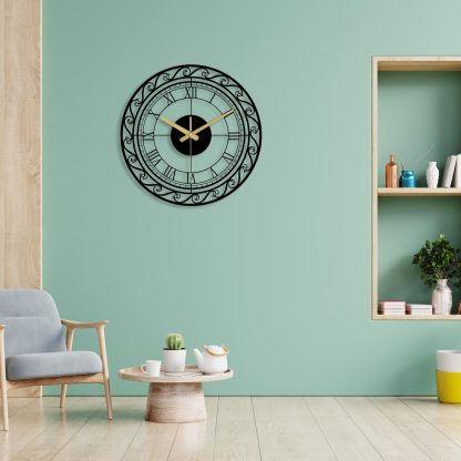 Vintage style farmhouse decorative metal wall clock - Image 2