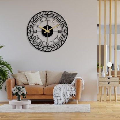 Vintage style farmhouse decorative metal wall clock - Image 3
