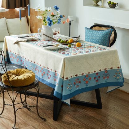 Wedding Linen Vintage French Tablecloth Rectangular