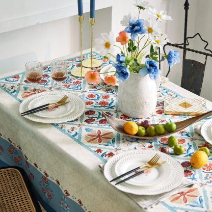 Wedding Linen Vintage French Tablecloth Rectangular - Image 3
