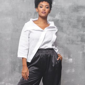 White Linen Top Fashion Outfit