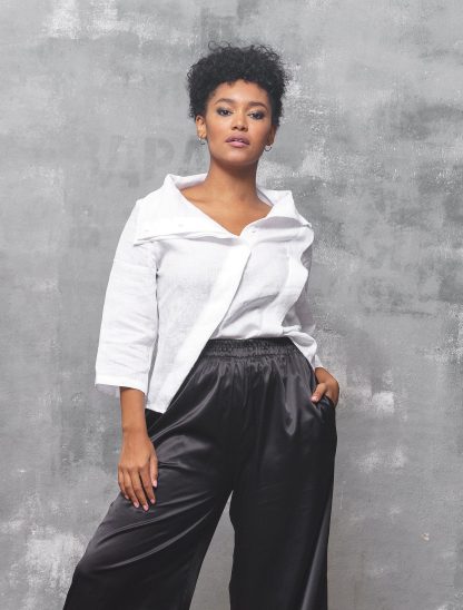 White Linen Top Fashion Outfit