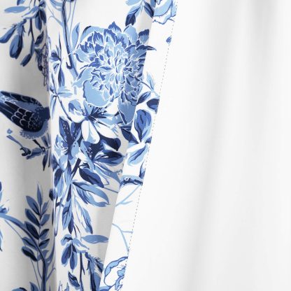 White and blue blackout curtains - Image 2