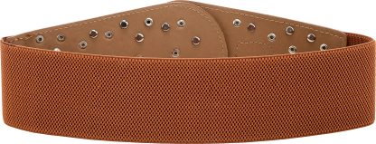 Wide elastic vintage metal interlocking belt - Image 4