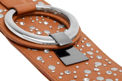 Wide elastic vintage metal interlocking belt - Image 5