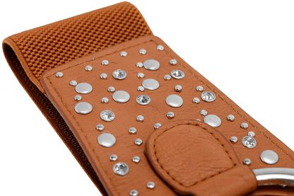 Wide elastic vintage metal interlocking belt - Image 6