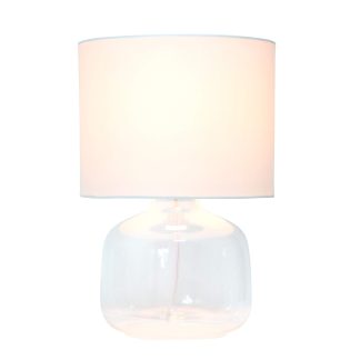 With white fabric lampshade