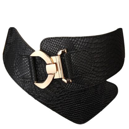 Women's Adjustable Fashion Dress Black Belt