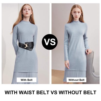 Women's Adjustable Fashion Dress Black Belt - Image 3