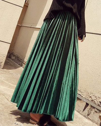 Women's Autumn and Winter Long Pleated Skirt - Image 2