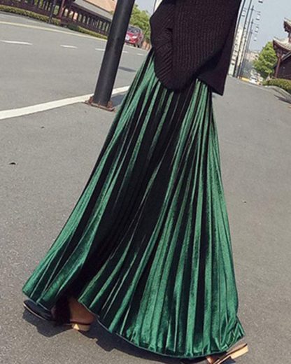 Women's Autumn and Winter Long Pleated Skirt - Image 3