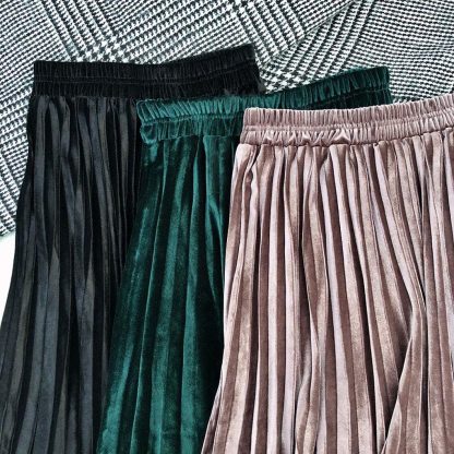 Women's Autumn and Winter Long Pleated Skirt - Image 5