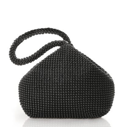 Women's Beaded Black Clutch
