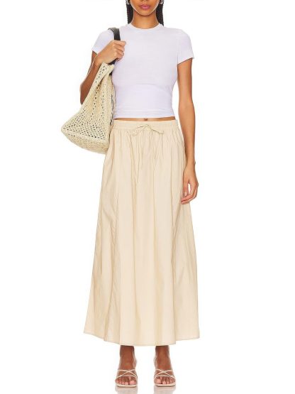 Women's Casual Long Cotton Skirt - Image 4