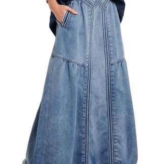 Women's Casual Long Denim Skirt
